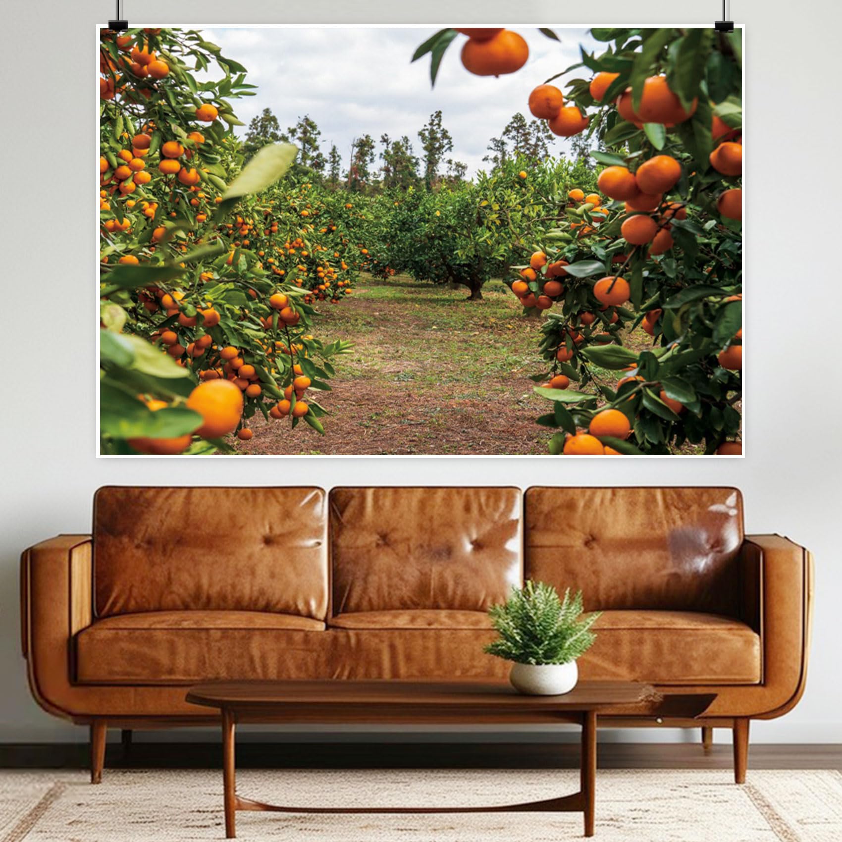 Renaiss 10x8ft Orange Trees Backdrop for Photoshoot Autumn Harvest Tangerine Orchard Photography Background Photo Booth Live Broadcast Video Props Rural Portraiture Outdoor Events Party Decoration - Image 3