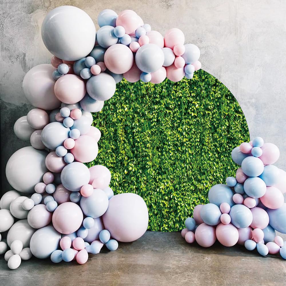 Renaiss 3x3ft Green Leaves Round Backdrop Covers for Photoshoot Man Woman Portrait Foliage Wall Circle Photography Background Wedding Baby Shower Newborn Birthday Party Decor Photo Booth Props - Image 3