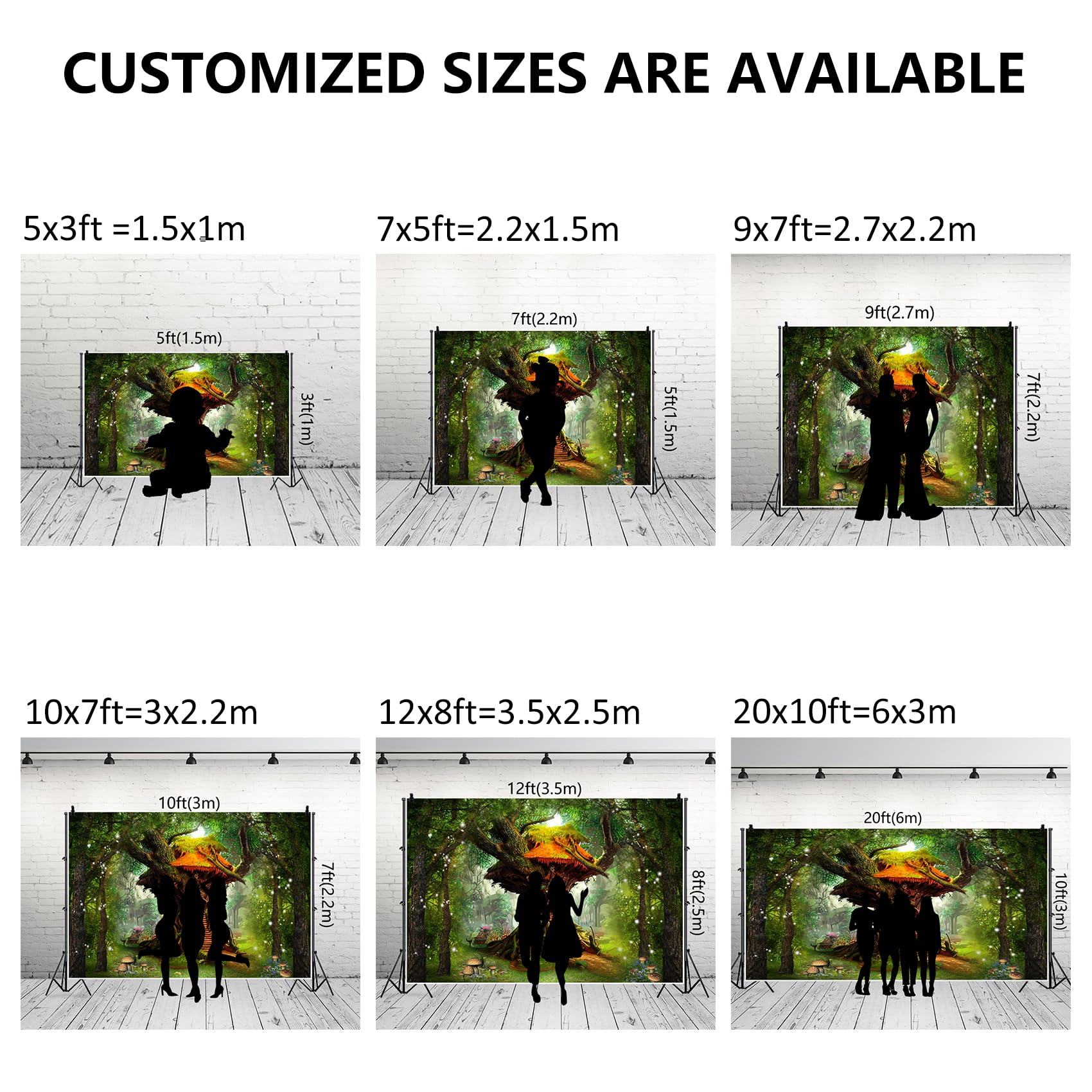 Renaiss 7x5ft Magic Tree House Backdrop Elf House Fairy Tale Princess Enchanted Wonderland Forest Photography Backgrounds Mushroom Girls Birthday Artistic Portrait Photoshoot Video Studio Props - Image 7