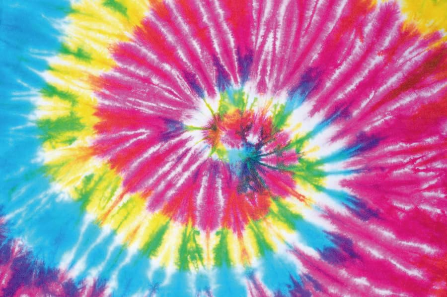 Renaiss 7x5ft Tie Dye Backdrop Colorful Spiral Psychedelic Peace Love Groovy Photography Background Rainbow LGBT Banner 60s 70s Hippie Tie Dye Theme Kids Birthday Party Decor Photo Booth Props - Image 4