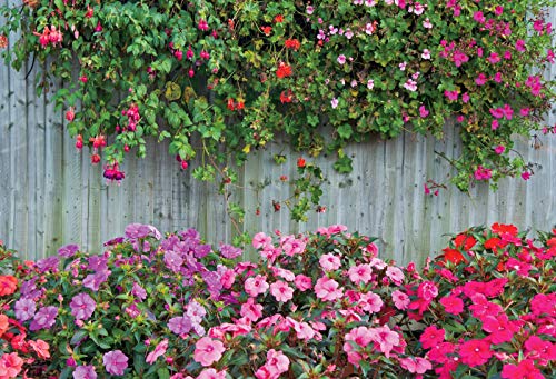 Renaiss 7x5ft Vibrant Garden Backdrop for Photoshoot Man Woman Kids Portrait Fuchsia Flowers Wood Floral Wall Photography Background Bridal Baby Shower Wedding Birthday Party Decors Photo Booth Props - Image 4