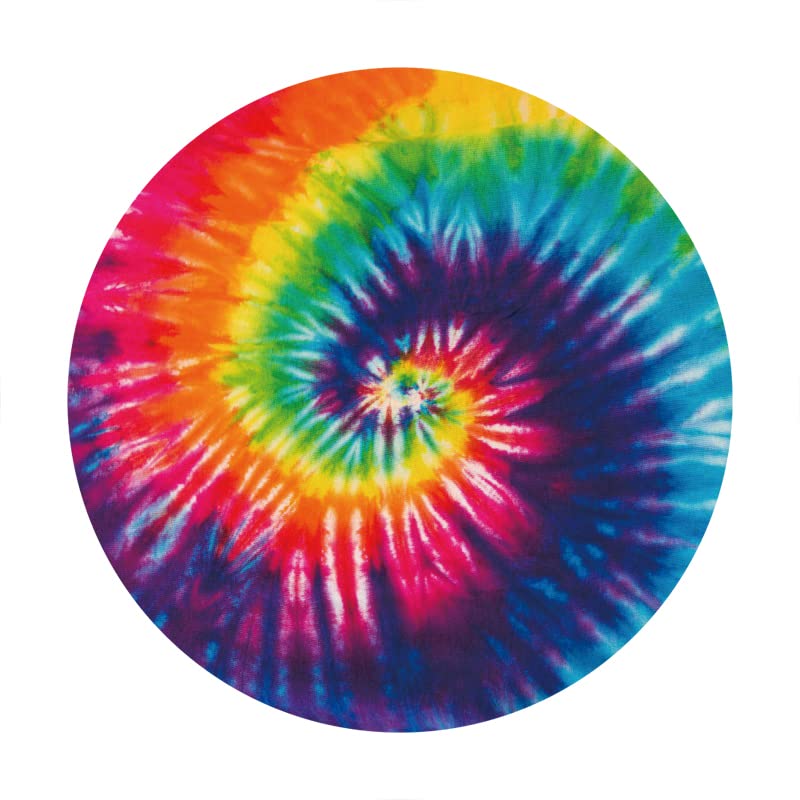 Renaiss 7x7ft Psychedelic Round Backdrop Covers for Photoshoot Man Woman Portrait Trippy Hippie Colorful Tie Dye Spiral Circle Photography Background Abstract Chic Party Decors Photo Booth Props - Image 4
